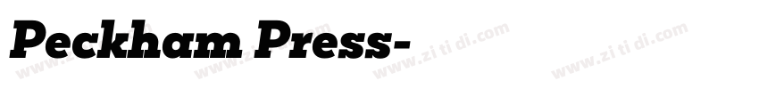 Peckham Press字体转换